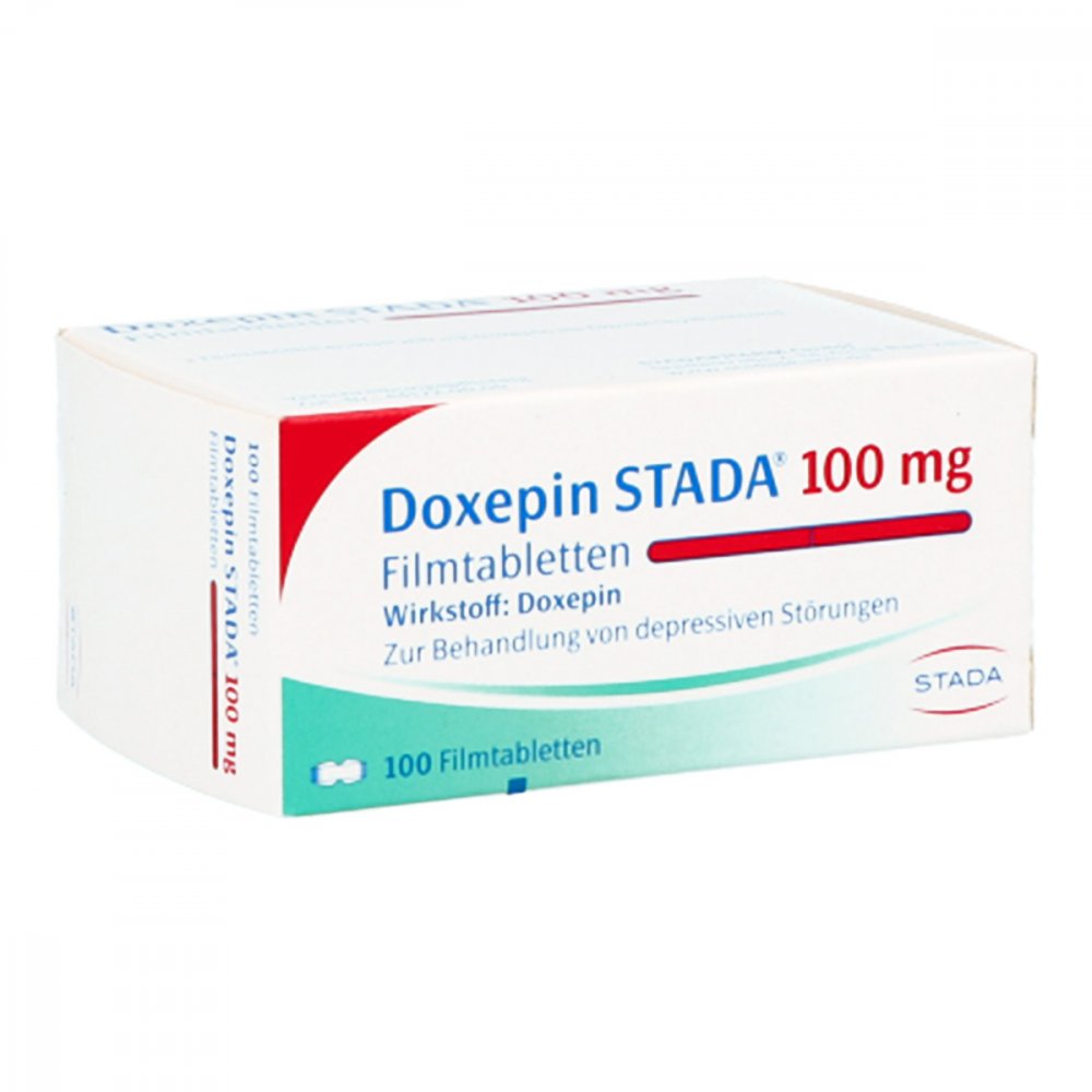 Das Produktfoto zeigt Doxepin Stada 100 Mg Filmtabletten (100 stk) PZN 00192229