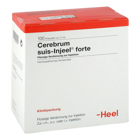 Das Produktfoto zeigt Cerebrum Suis Injeel Forte Ampullen (100 stk) PZN 00193370