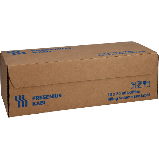 Das Produktfoto zeigt Propofol 1% 10mg/1ml Mct Fres.Em.Z.Inj.U.Inf.Dsfl. (10X50 ml) PZN 00194323