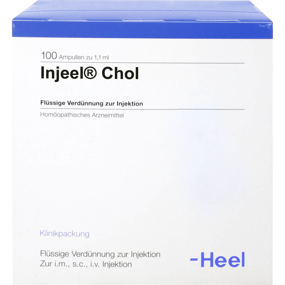 Das Produktfoto zeigt Injeel Chol Ampullen (100 stk) PZN 00212558