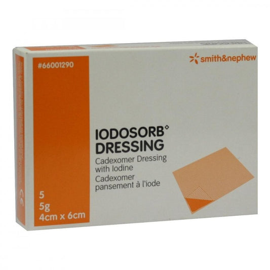 Das Produktfoto zeigt Iodosorb Dressing (5X5 g) PZN 00222516
