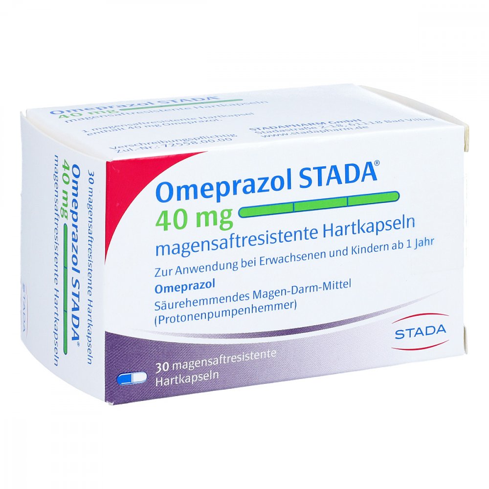 Das Produktfoto zeigt Omeprazol Stada 40 Mg Magensaftresist.Hartkapseln (30 stk) PZN 00225673