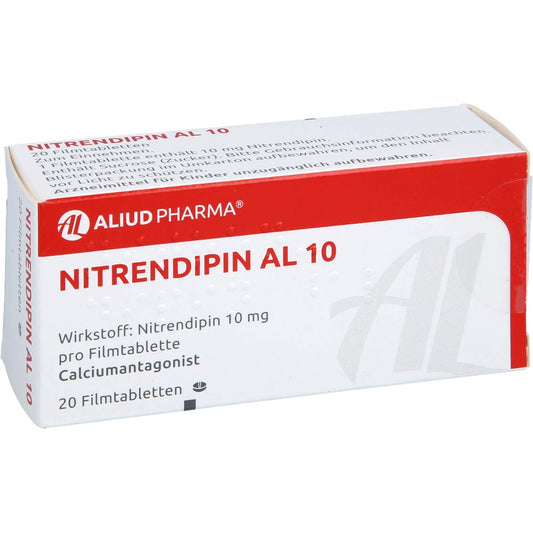 Das Produktfoto zeigt Nitrendipin Al 10 Filmtabletten (20 stk) PZN 00227784