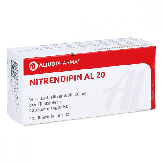 Das Produktfoto zeigt Nitrendipin Al 20 Filmtabletten (50 stk) PZN 00227821