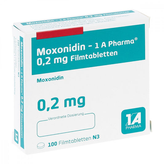 Moxonidin-1a Pharma 0,2 Mg Filmtabletten (100 stk)