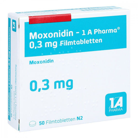 Moxonidin-1a Pharma 0,3 Mg Filmtabletten (50 stk)