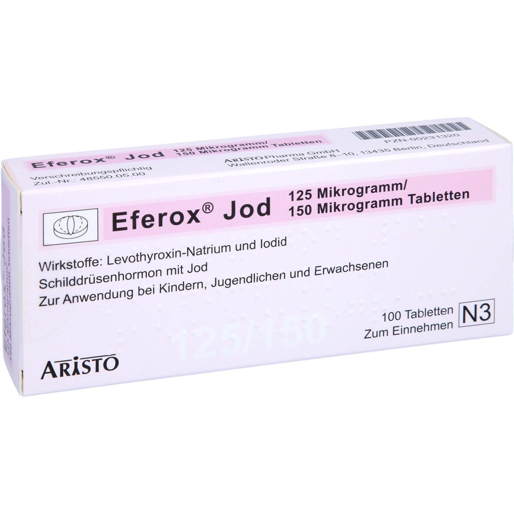 Eferox Jod 125 Μg/150 Μg Tabletten (100 stk)