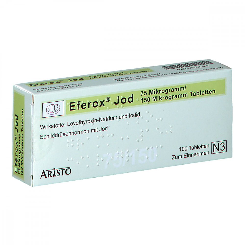 Eferox Jod 75 Μg/150 Μg Tabletten (100 stk)