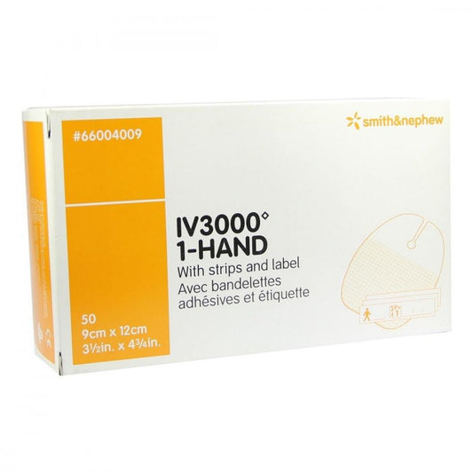 Das Produktfoto zeigt Opsite Iv 3000 9x12 Cm Transp.Kanülenfixier. (50 stk) PZN 00232615