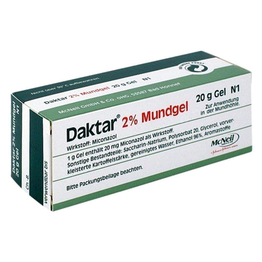 Das Produktfoto zeigt Daktar 2% Mundgel (20 g) PZN 00233247