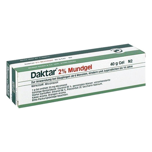 Das Produktfoto zeigt Daktar 2% Mundgel (40 g) PZN 00233253