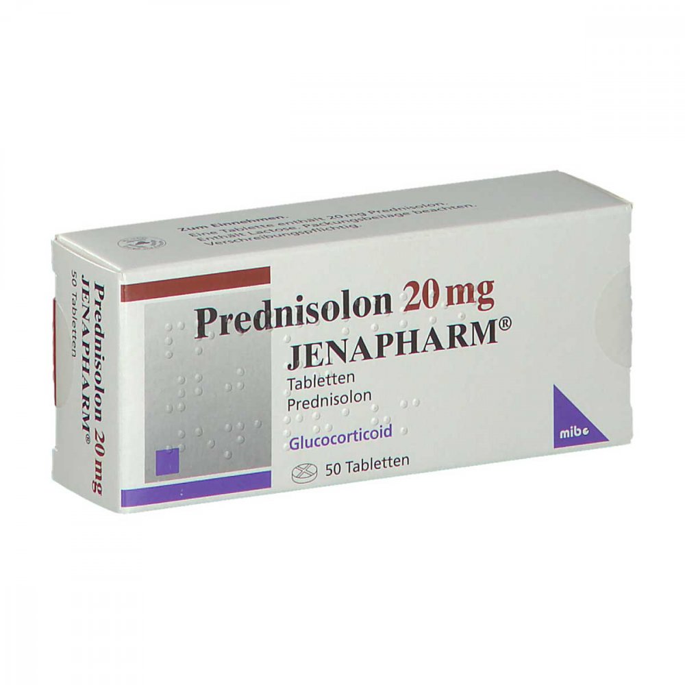 Das Produktfoto zeigt Prednisolon 20 Mg Jenapharm Tabletten (50 stk) PZN 00235832
