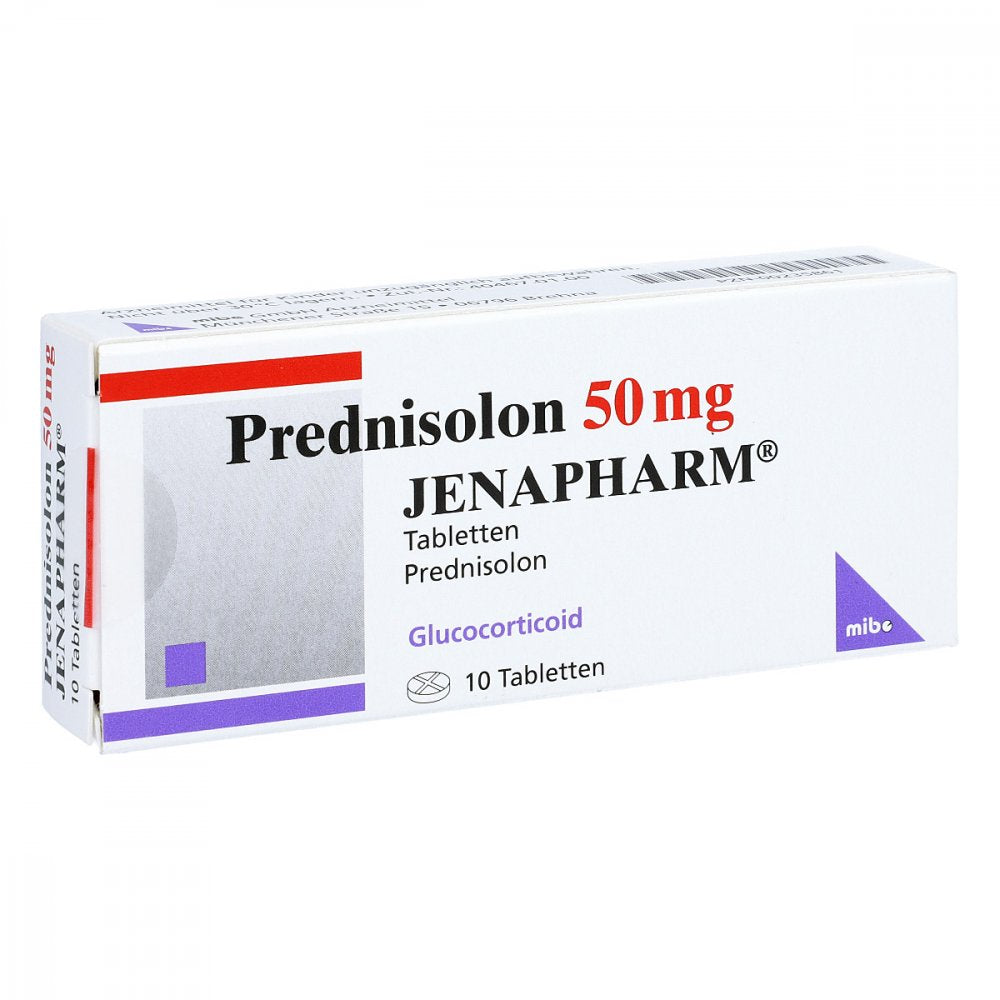Das Produktfoto zeigt Prednisolon 50 Mg Jenapharm Tabletten (10 stk) PZN 00235861