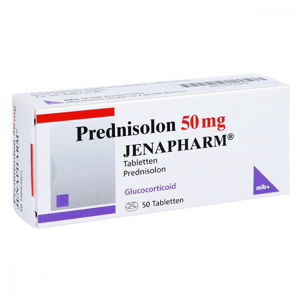 Das Produktfoto zeigt Prednisolon 50 Mg Jenapharm Tabletten (50 stk) PZN 00235878