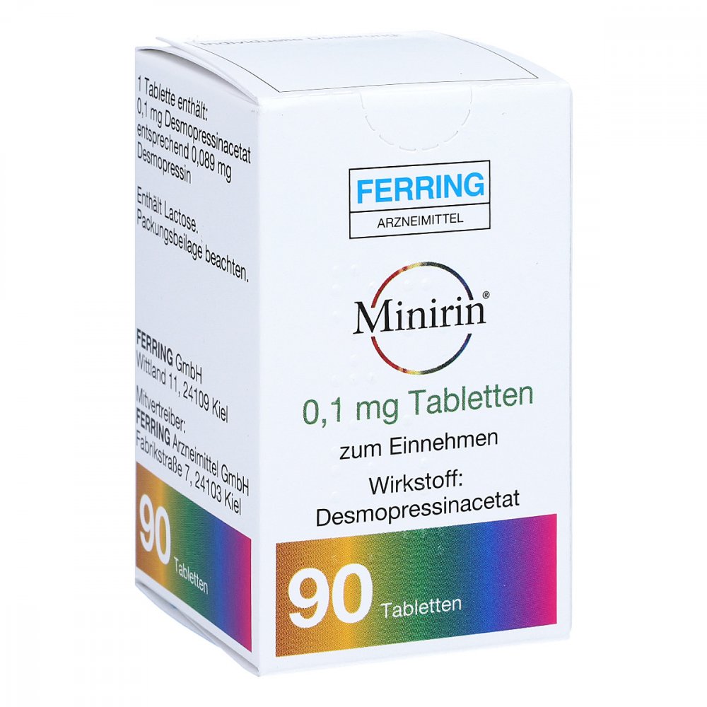 Das Produktfoto zeigt Minirin 0,1 Mg Tabletten (90 stk) PZN 00248390