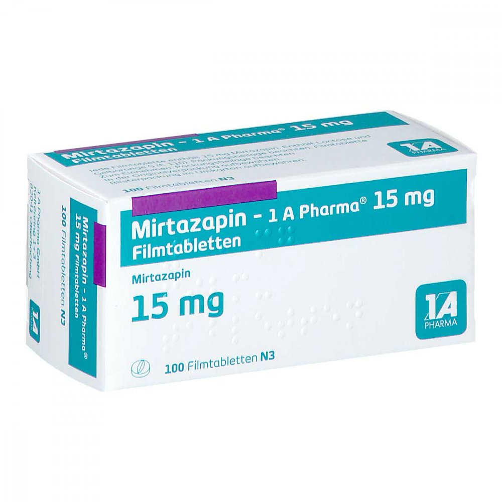 Mirtazapin-1a Pharma 15 Mg Filmtabletten (100 stk)