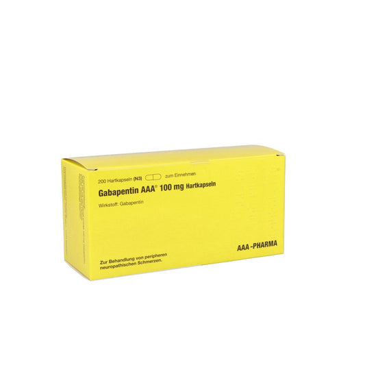 Das Produktfoto zeigt Gabapentin Aaa 100 Mg Hartkapseln (200 stk) PZN 00255415