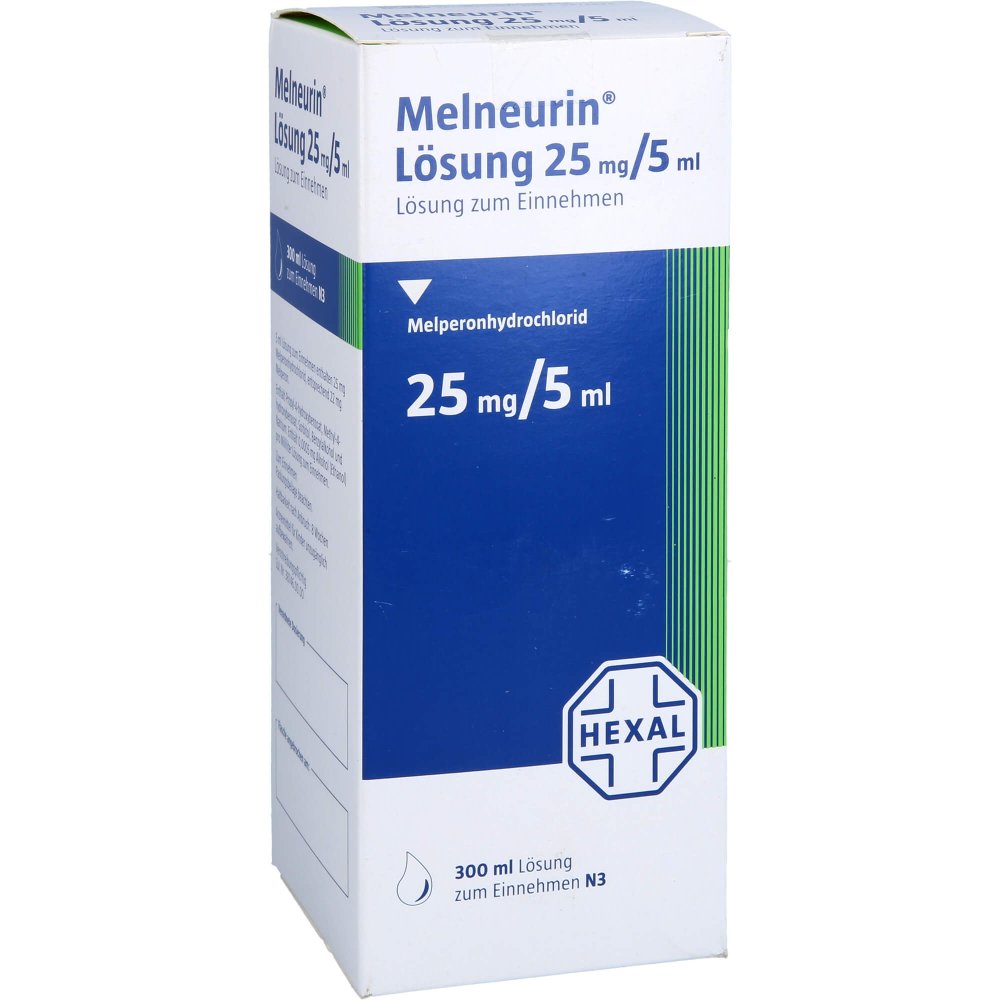 Das Produktfoto zeigt Melneurin Lösung (300 ml) PZN 00256722