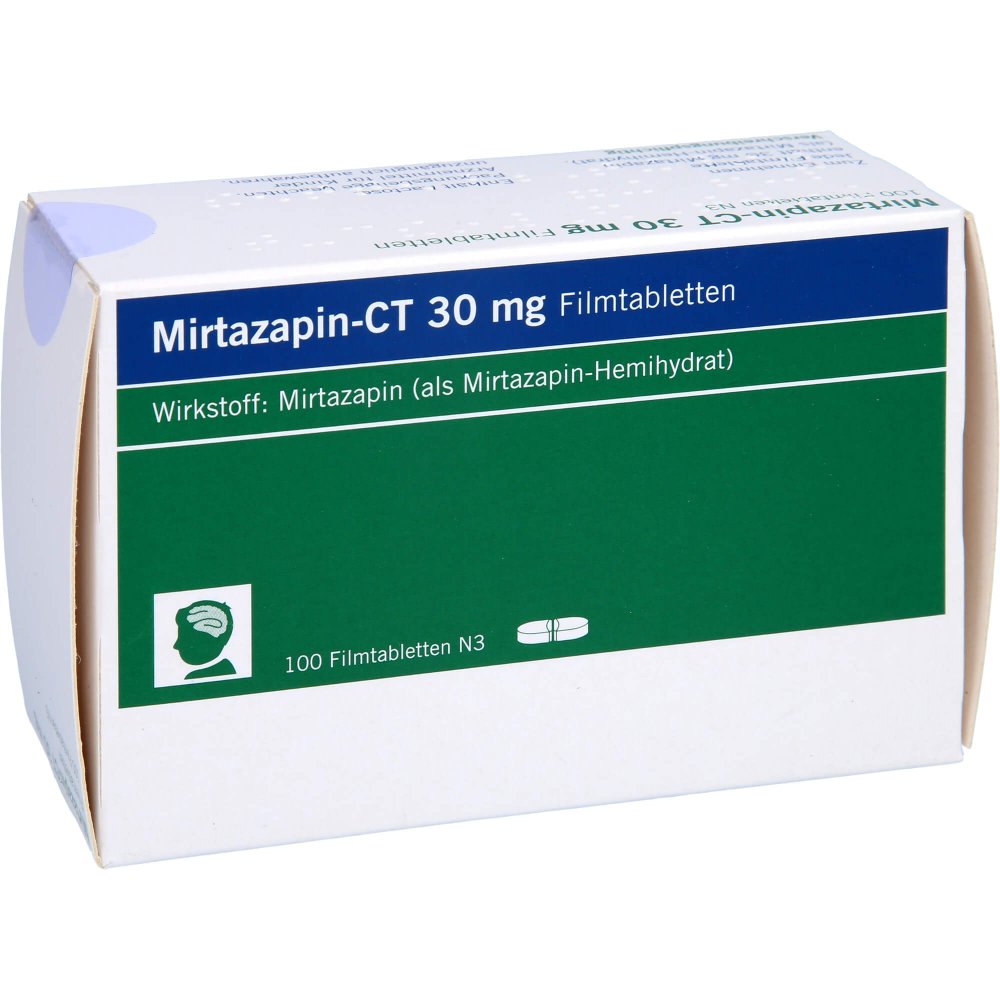 Das Produktfoto zeigt Mirtazapin-Ct 30 Mg Filmtabletten (100 stk) PZN 00260468