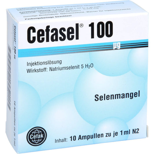 Das Produktfoto zeigt Cefasel 100 Μg Injektionslösung (10X1 ml) PZN 00261769