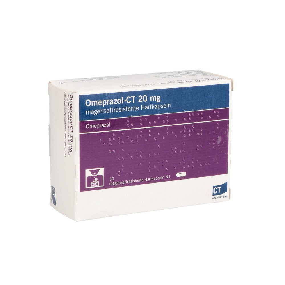 Das Produktfoto zeigt Omeprazol-Ct 20 Mg Hartkapseln Magensaftres. (30 stk) PZN 00272738