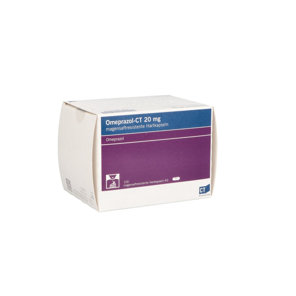Das Produktfoto zeigt Omeprazol-Ct 20 Mg Hartkapseln Magensaftres. (100 stk) PZN 00272750