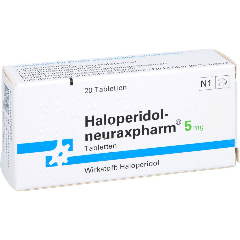 Das Produktfoto zeigt Haloperidol-Neuraxp. 5 Mg Tabletten (20 stk) PZN 00276736