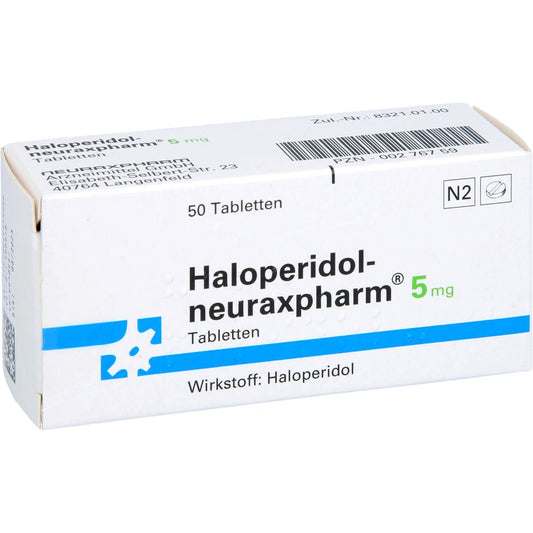 Das Produktfoto zeigt Haloperidol-Neuraxp. 5 Mg Tabletten (50 stk) PZN 00276759