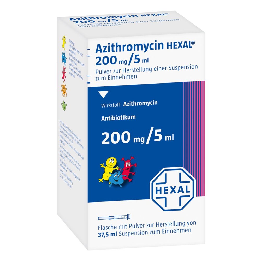 Azithromycin Hexal 200mg/5ml Plv.Z.Susp.-Herst. (37.5 ml)