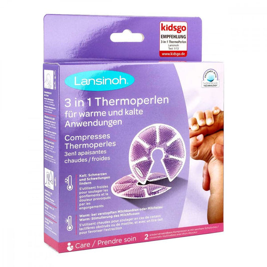 Das Produktfoto zeigt Lansinoh Thera Pearl 3in1 Thermoperlen-Kissen (2 stk) PZN 00281358
