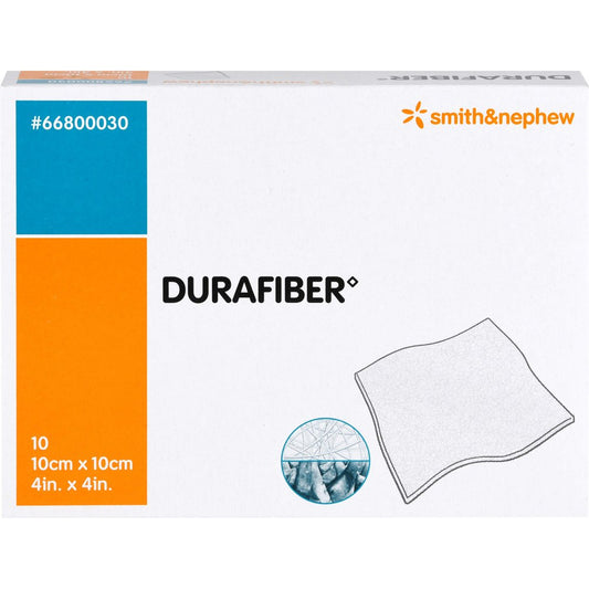 Das Produktfoto zeigt Durafiber 10x10 Cm Verband (10 stk) PZN 00283156