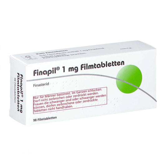 Das Produktfoto zeigt Finapil 1 Mg Filmtabletten (98 stk) PZN 00283452