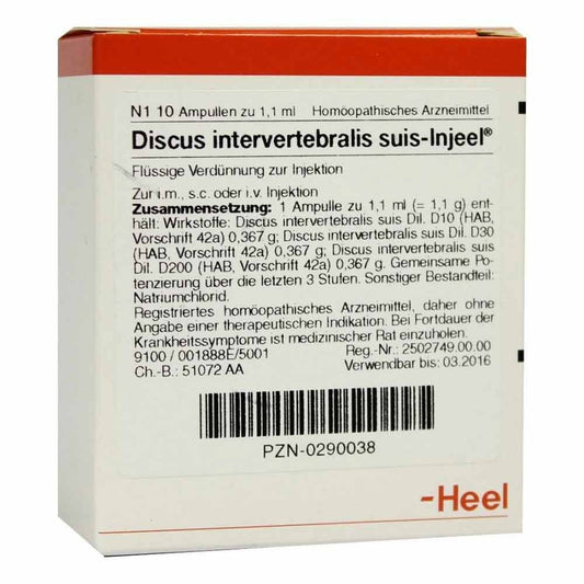 Discus Intervertebralis Suis Injeel Ampullen (10 stk)
