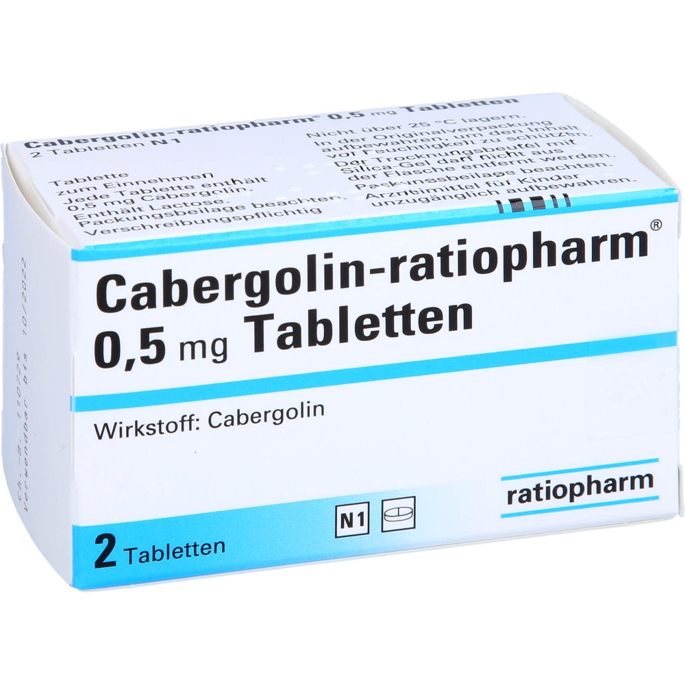 Cabergolin-Ratiopharm 0,5 Mg Tabletten (2 stk)