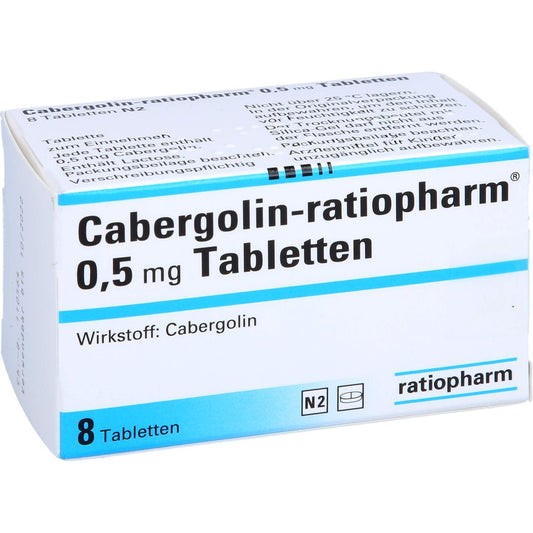 Cabergolin-Ratiopharm 0,5 Mg Tabletten (8 stk)