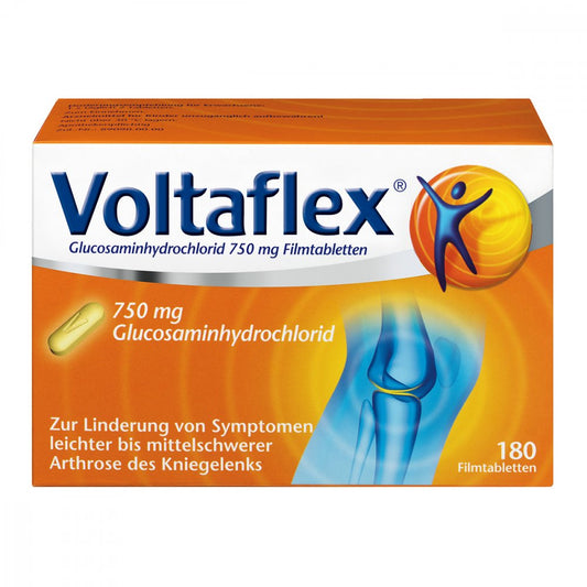 Das Produktfoto zeigt Voltaflex Glucosaminhydrochlor.750mg Filmtabletten (180 stk) PZN 00296035