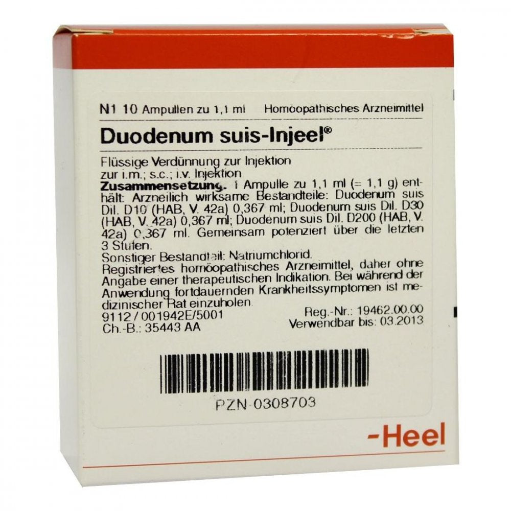 Das Produktfoto zeigt Duodenum Suis Injeel Ampullen (10 stk) PZN 00308703