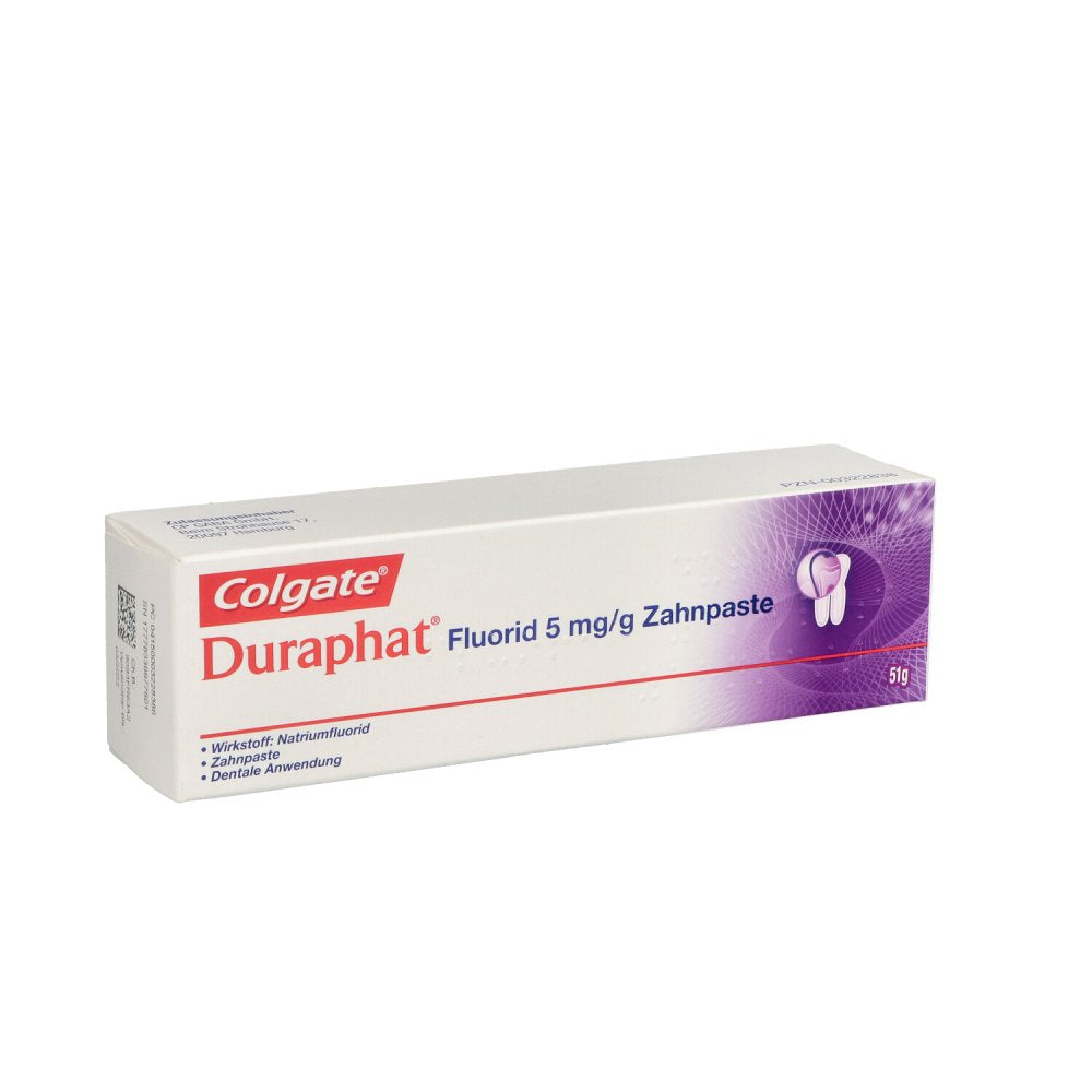 Das Produktfoto zeigt Duraphat Fluorid 5 Mg/G Zahnpasta (51 g) PZN 00322838