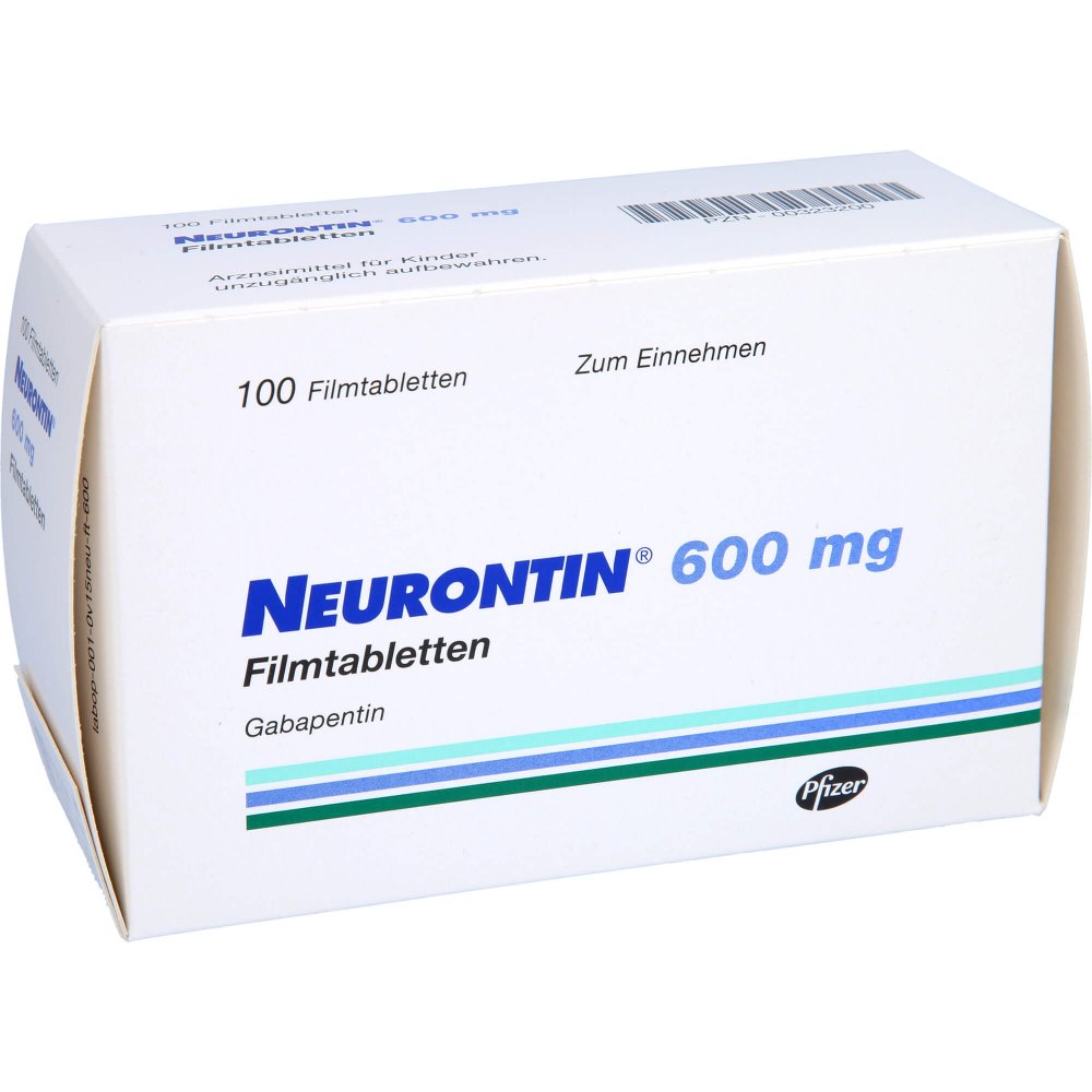 Das Produktfoto zeigt Neurontin 600 Mg Filmtabletten (100 stk) PZN 00323200