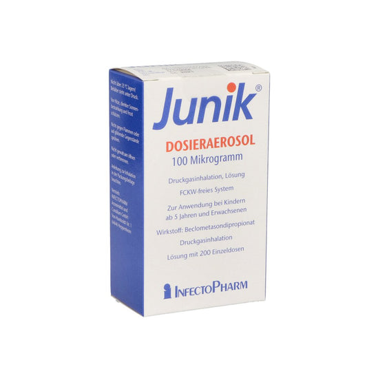 Das Produktfoto zeigt Junik 100 Μg 200 Hub Dosieraerosol (1 stk) PZN 00323743