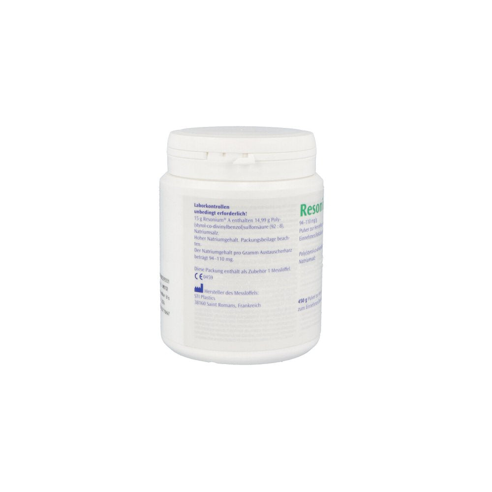 Das Produktfoto zeigt Resonium A Pulver (450 g) PZN 00329355