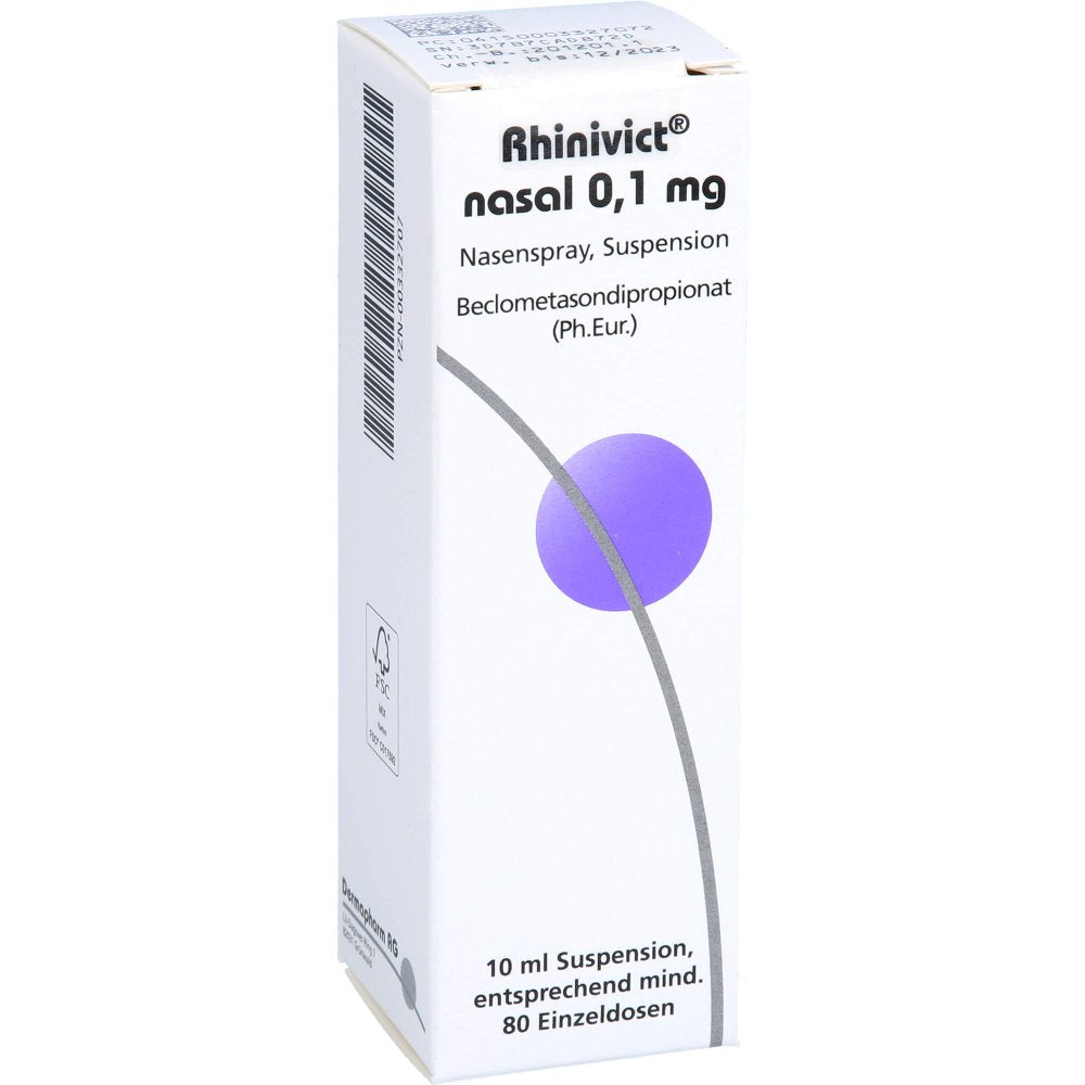 Das Produktfoto zeigt Rhinivict Nasal 0,1 Mg Dosierspray (10 ml) PZN 00332707