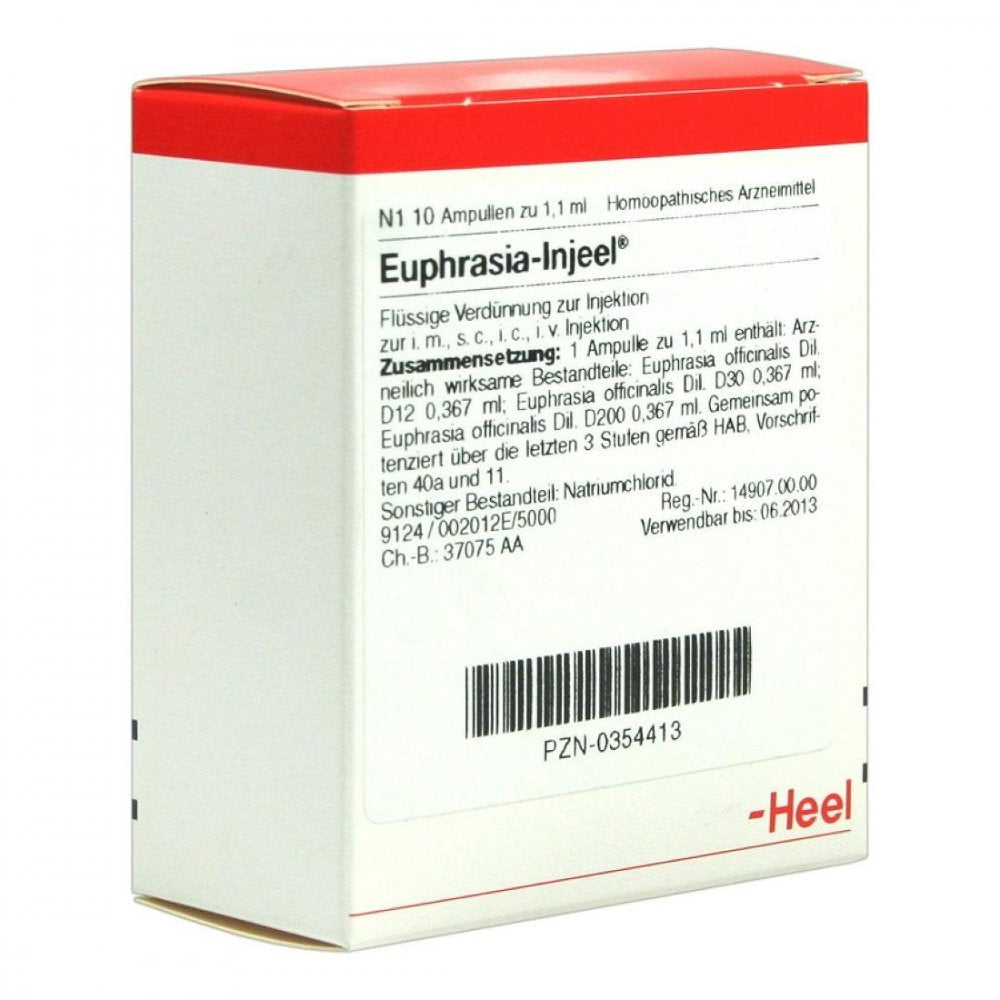 Das Produktfoto zeigt Euphrasia Injeel Ampullen (10 stk) PZN 00354413
