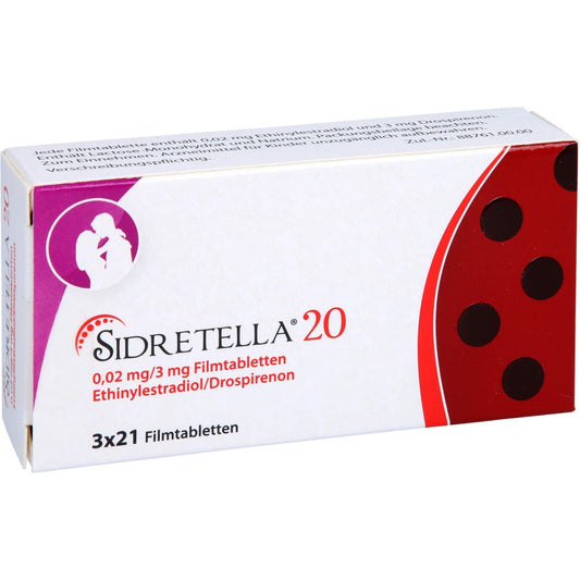 Sidretella 20 0,02 Mg/3 Mg Filmtabletten (3X21 stk)