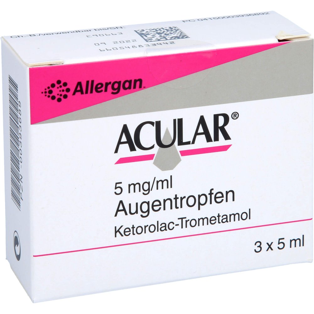Das Produktfoto zeigt Acular 5 Mg/Ml Augentropfen (3X5 ml) PZN 00393689