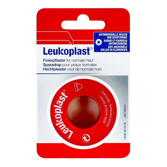 Das Produktfoto zeigt Leukoplast 2,5 Cmx5 M Blisterkarte (1 stk) PZN 00396104