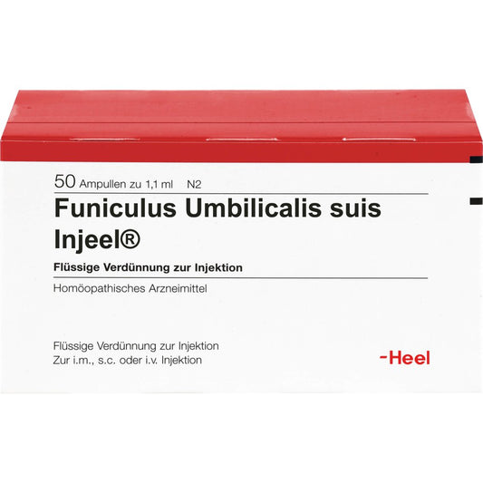 Das Produktfoto zeigt Funiculus Umbilicalis Suis Injeel Ampullen (50 stk) PZN 00401696