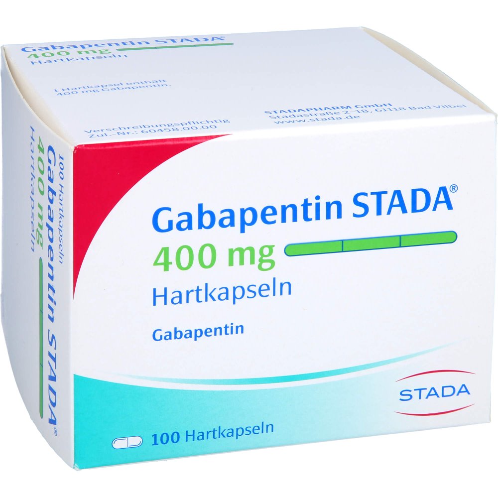 Das Produktfoto zeigt Gabapentin Stada 400 Mg Hartkapseln (100 stk) PZN 00408304