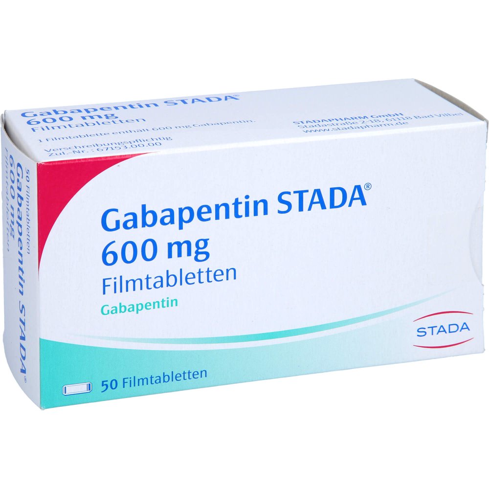 Das Produktfoto zeigt Gabapentin Stada 600 Mg Filmtabletten (50 stk) PZN 00408356