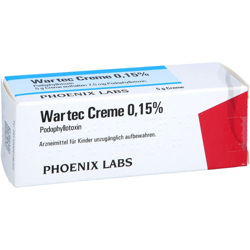 Das Produktfoto zeigt Wartec Creme 0,15% (5 g) PZN 00410620